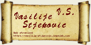 Vasilije Stjepović vizit kartica